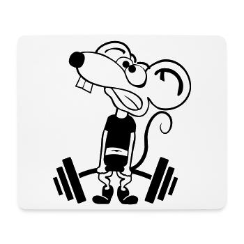 Pump Maus kontur 1c - Mouse Pad (horizontal) - white - Front