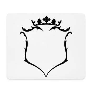 Wappen mit Krone - Mousepad (Querformat) - Weiß - Vorne