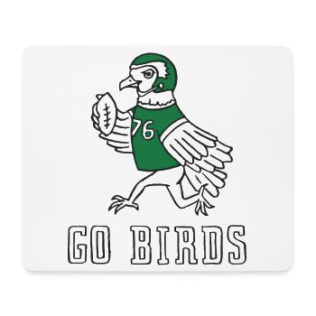 Sportlicher Taubenhalter Fußball - Mousepad (Querformat) - Weiß - Vorne