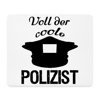 Voll der coole Polizist,Polizei,Berufe,Geschenk - Mousepad (Querformat) - Weiß - Vorne