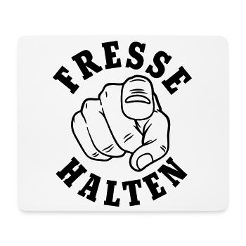 Fresse halten - Mousepad (Querformat) - Weiß - Vorne
