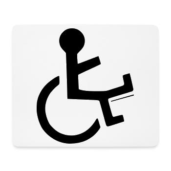 Wheelchair user with broken leg # - Mouse Pad (horizontal) - white - Front