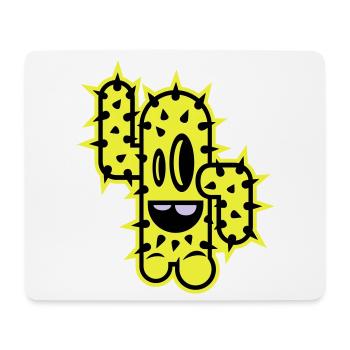 cactus high five comic - Mouse Pad (horizontal) - white - Front