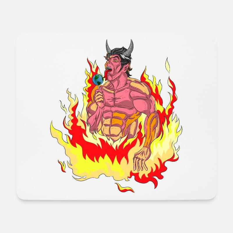 DEVILS CANDY HELL - SWEET TO SET THE WORLD ON FIRE - Mousepad (Querformat) - Weiß