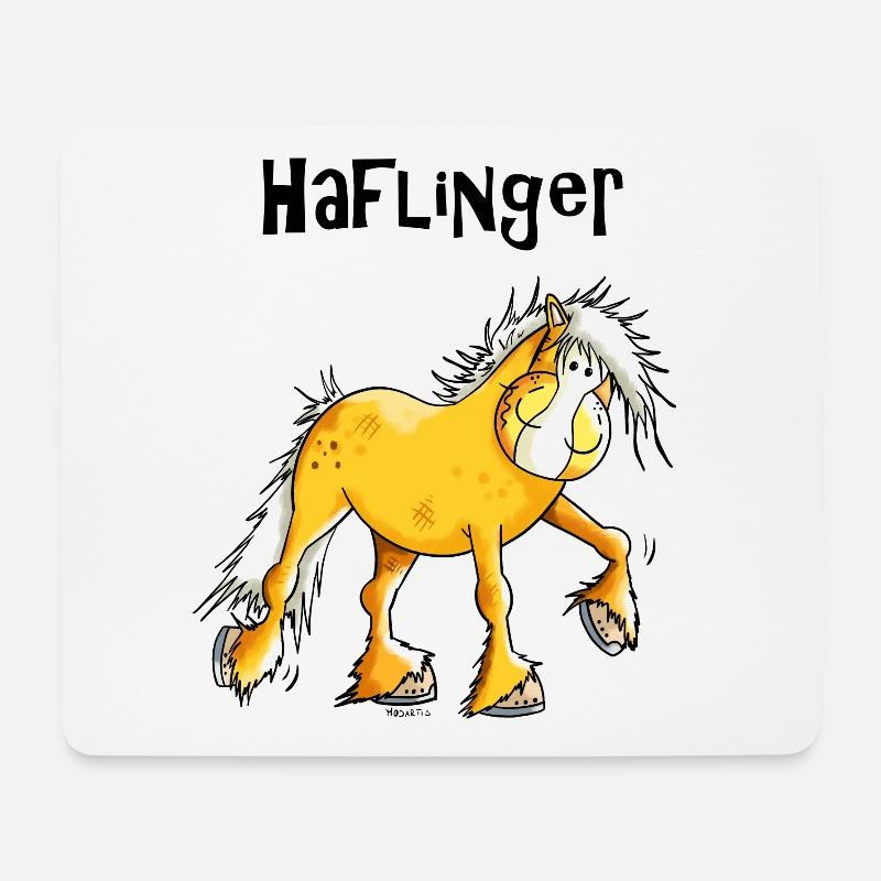 Hazel der Haflinger - Mousepad (Querformat) - Weiß