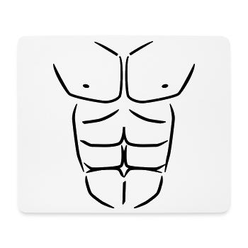 Sixpack Six pack Abs - Mousepad (Querformat) - Weiß - Vorne