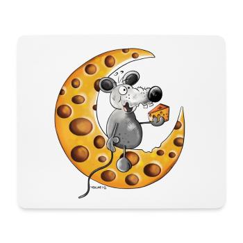 The Mouse Love Cheese - Mouse Pad (horizontal) - white - Front
