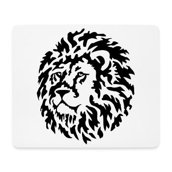 löwe raubkatze - Mousepad (Querformat) - Weiß - Vorne