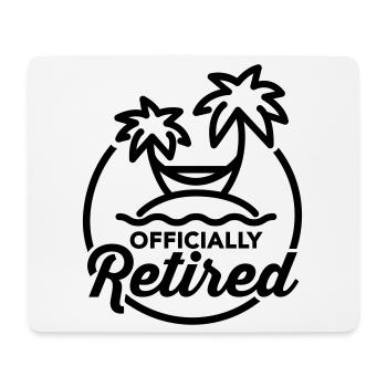 Officially retired - Tapis de souris (format paysage) - blanc - Devant