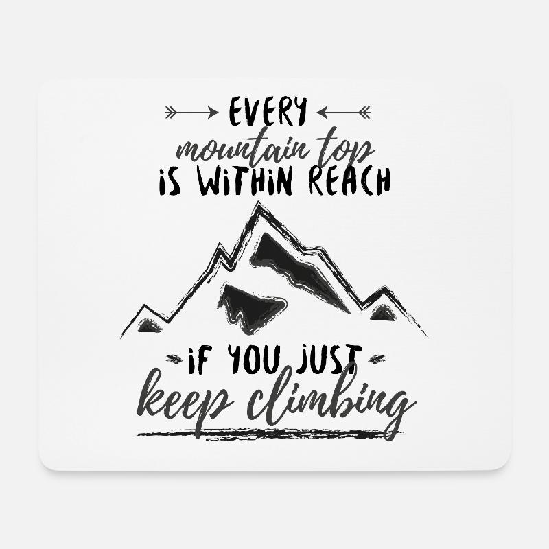 Motivationsspruch zum Durchhalten als Geschenk - Mousepad (Querformat) - Weiß