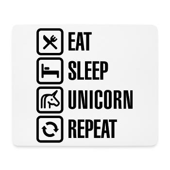 Eat Sleep Unicorn Repeat - Mouse Pad (horizontal) - white - Front