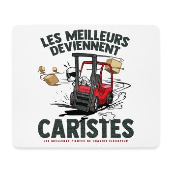 Cariste - Tapis de souris (format paysage) - blanc - Devant
