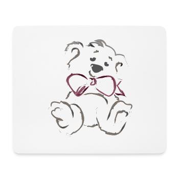 Süßer Teddybär  - Mousepad (Querformat) - Weiß - Vorne