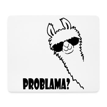Lama Problama Frage - Mousepad (Querformat) - Weiß - Vorne