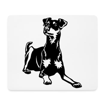 Deutscher Pinscher - Mousepad (Querformat) - Weiß - Vorne