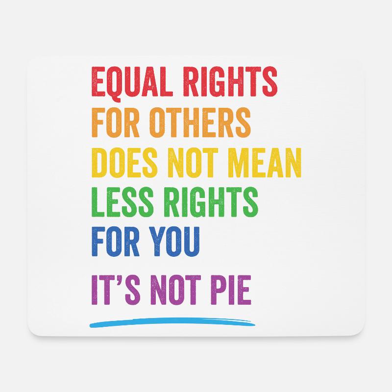 LGBT - Gleiche Rechte für andere - Mousepad (Querformat) - Weiß