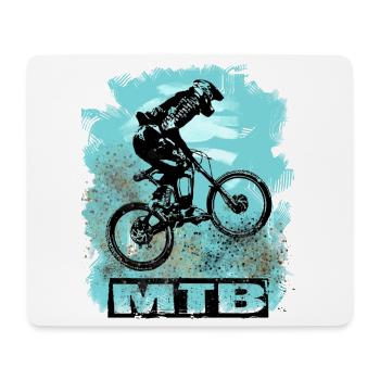 MTB Bike - Mousepad (Querformat) - Weiß - Vorne