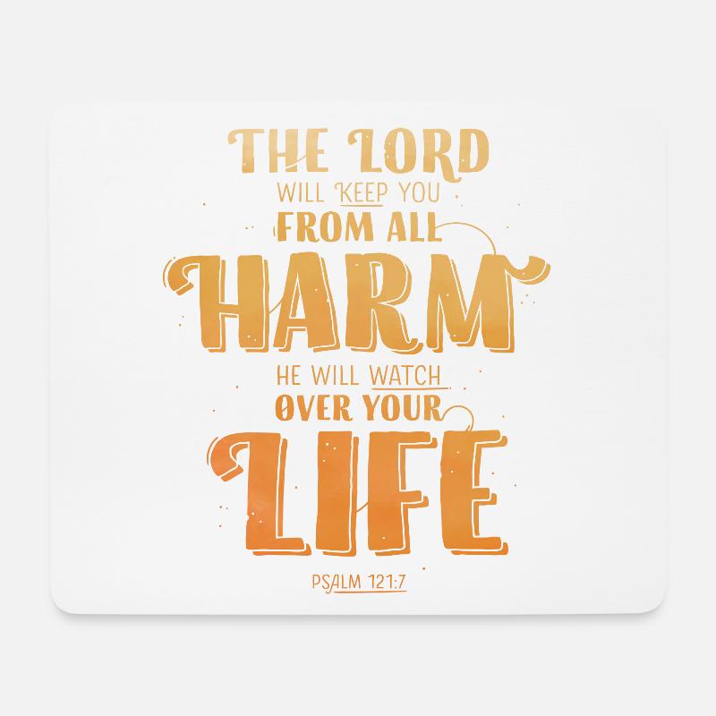 The Lord will keep you from all harm - Mousepad (Querformat) - Weiß