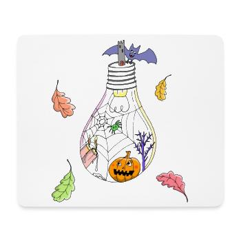 Halloween Kürbis mit Spinne - Mousepad (Querformat) - Weiß - Vorne