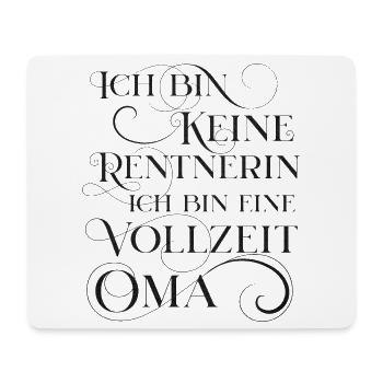 Rentnerin und Vollzeit Oma - Mousepad (Querformat) - Weiß - Vorne