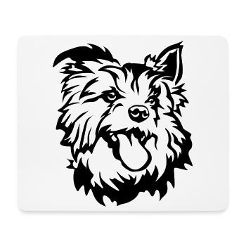 Australian Terrier Kopf - Mousepad (Querformat) - Weiß - Vorne