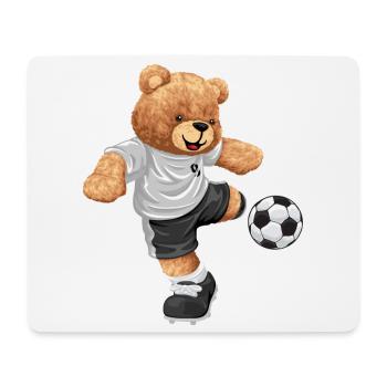 Teddy botteur en look football - Tapis de souris (format paysage) - blanc - Devant