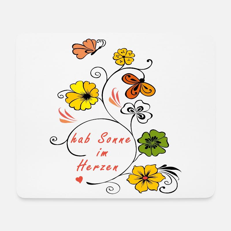 hab Sonne im Herzen - Mousepad (Querformat) - Weiß