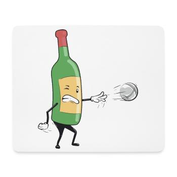 Boules de pétanque et vin Boules de boccia Tenue de pétanque - Tapis de souris (format paysage) - blanc - Devant