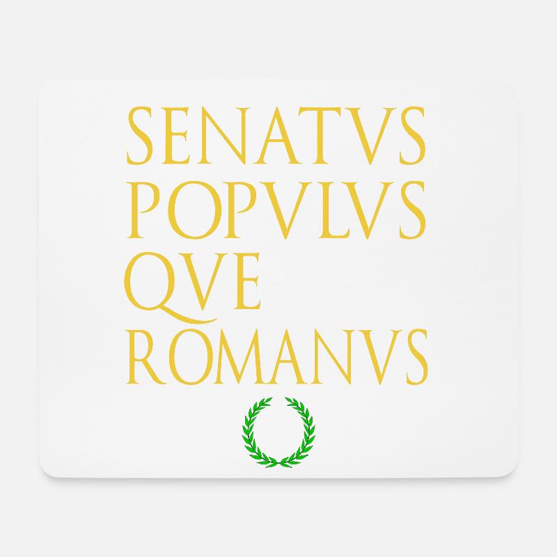 Senat und Volk von Rom in lateinischer Sprache - Mousepad (Querformat) - Weiß