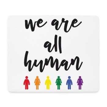 Pride Month - We Are All Human - Mouse Pad (horizontal) - white - Front