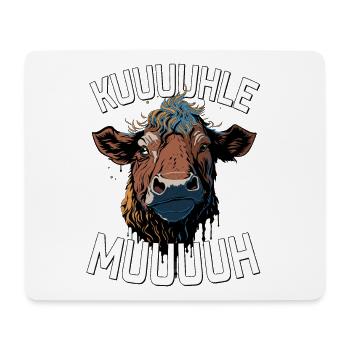 kuuuuhle Muuuuh - Mousepad (Querformat) - Weiß - Vorne