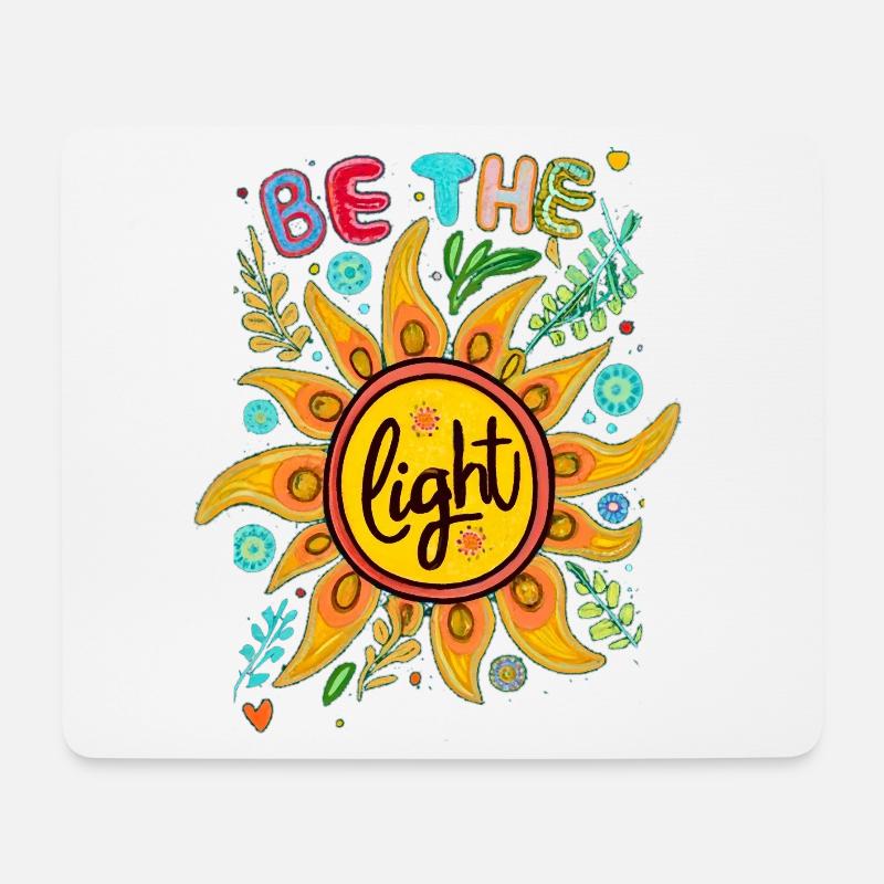 Be the Light - Mousepad (Querformat) - Weiß