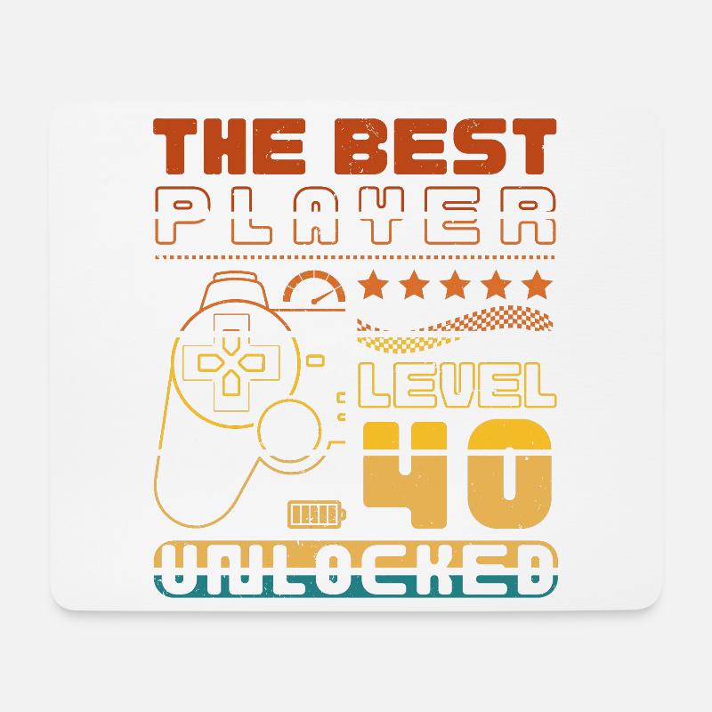 The Best Player - Level 40 unlocked - Mouse Pad (horizontal) - white