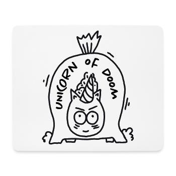 Einhorn - Unicorn Of Doom - Mousepad (Querformat) - Weiß - Vorne