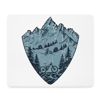 Bouclier des Mountain Trail Riders - Tapis de souris (format paysage) - blanc - Devant