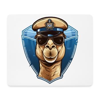 Kamel Polizist - Mousepad (Querformat) - Weiß - Vorne
