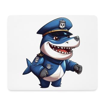 Police des requins - Tapis de souris (format paysage) - blanc - Devant