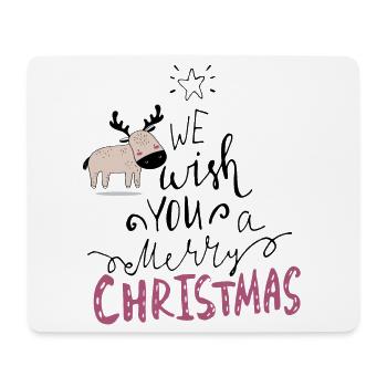 Joyeux Noël Renne - Tapis de souris (format paysage) - blanc - Devant