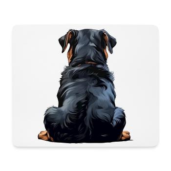 Rottweiler - Tapis de souris (format paysage) - blanc - Devant