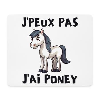 poney, cheval, poney club - Tapis de souris (format paysage) - blanc - Devant