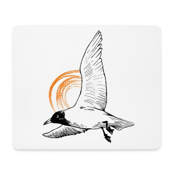 Tshirt Seagull - Love for Sea - Mouse Pad (horizontal) - white - Front