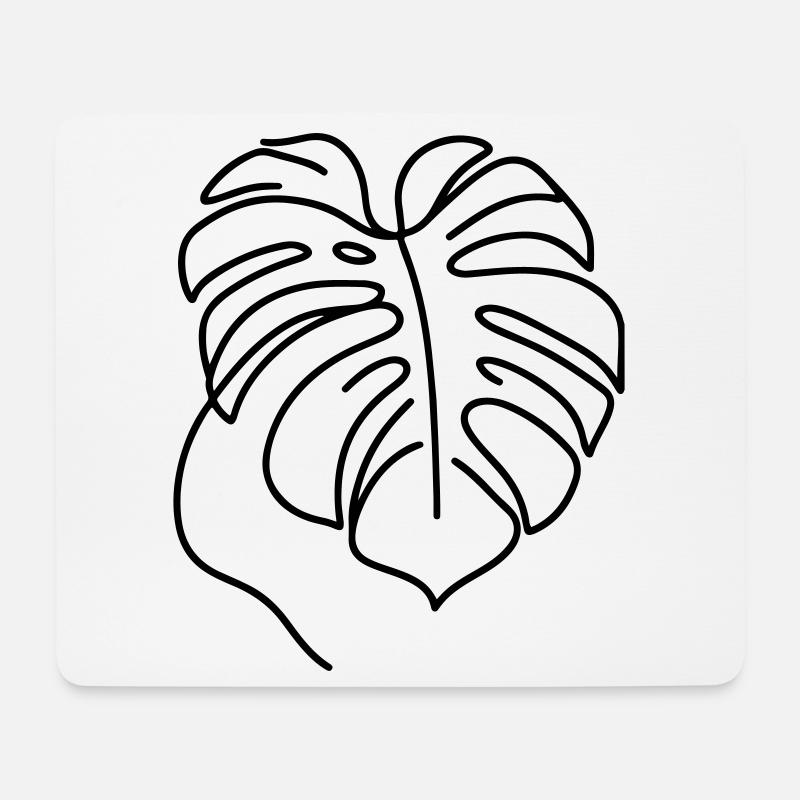 Monstera - Mouse Pad (horizontal) - white