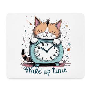 It's time to wake up, cat humor! - Mouse Pad (horizontal) - white - Front