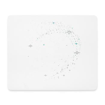 Cerf Fantaisie Constellation Bois - Tapis de souris (format paysage) - blanc - Devant