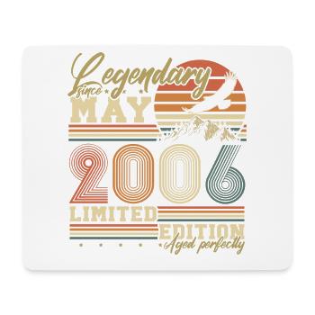 Mai 2006 Vintage Born cadeau d’anniversaire - Tapis de souris (format paysage) - blanc - Devant