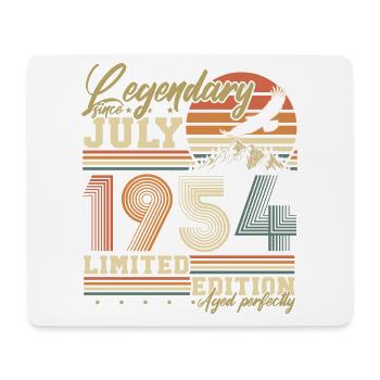 Juillet 1954 Vintage né cadeau d’anniversaire - Tapis de souris (format paysage) - blanc - Devant