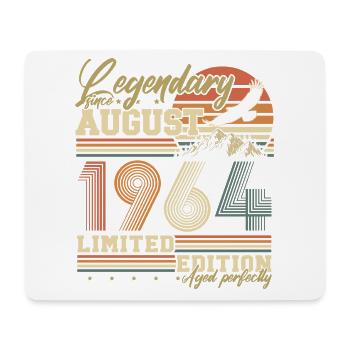 August 1964 Jahrgang geboren Geburtstag Geschenk - Mousepad (Querformat) - Weiß - Vorne
