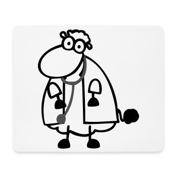 Doctor's Sheep - Mouse Pad (horizontal) - white - Front