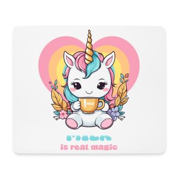 Licorne au lait sucré - Tapis de souris (format paysage) - blanc - Devant