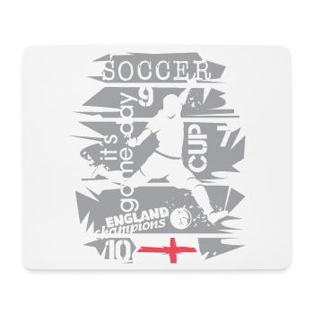 Fußball England Graffiti Collage Team Turnier icon - Mousepad (Querformat) - Weiß - Vorne